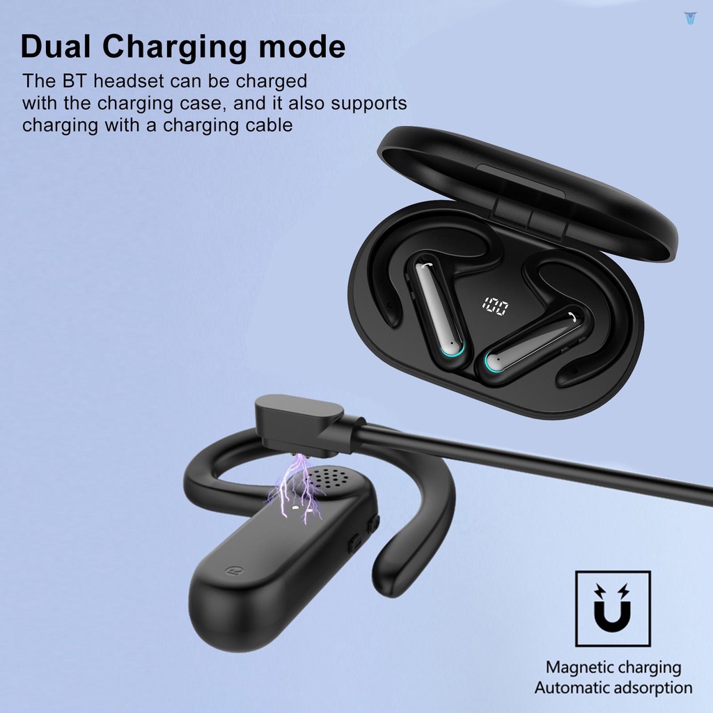 Tai Nghe Không Dây FW5 BT5.2 Có Mic Và Đèn Led Kèm Hộp Sạc CVC Giảm Tiếng Ồn 600mAh
