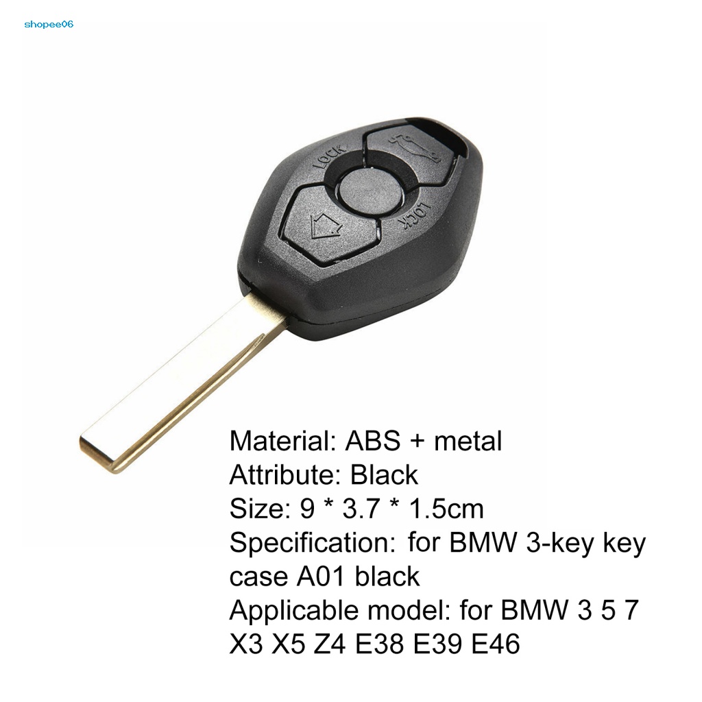 Vỏ ChìA KhóA ĐiềU KhiểN Từ Xa, 3 NúT BấM Cho BMW 3 5 7 X3 X5 Z4 E38 E39 E46