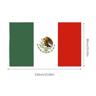Xi Cờ mexico 3x5ft Hai Mặt Chất Liệu polyester