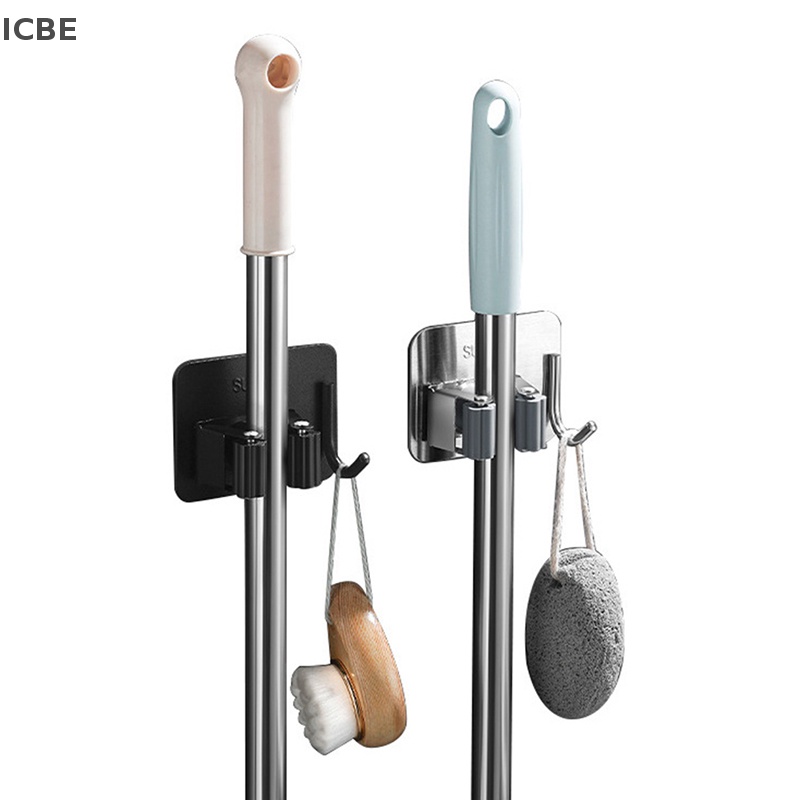 Móc Treo Cây Lau Nhà Bằng Thép Không Gỉ 304 Dán Tường Tiện Lợi