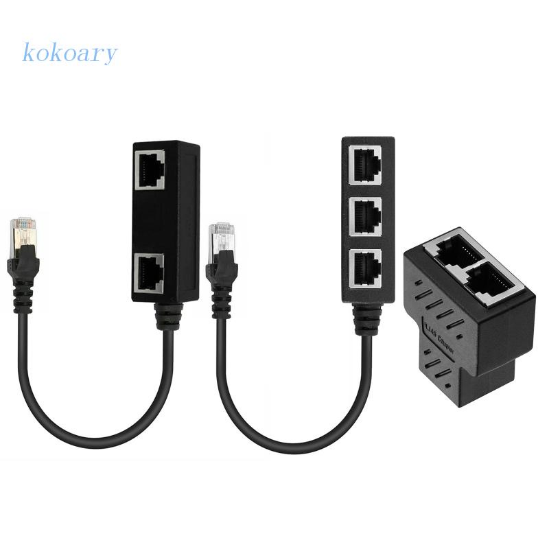 Đầu Nối Mạng LAN KOK RJ45 1 Male Sang 3 Female Phù Hợp Với Cat5 Cat5e Cat6 Cat7