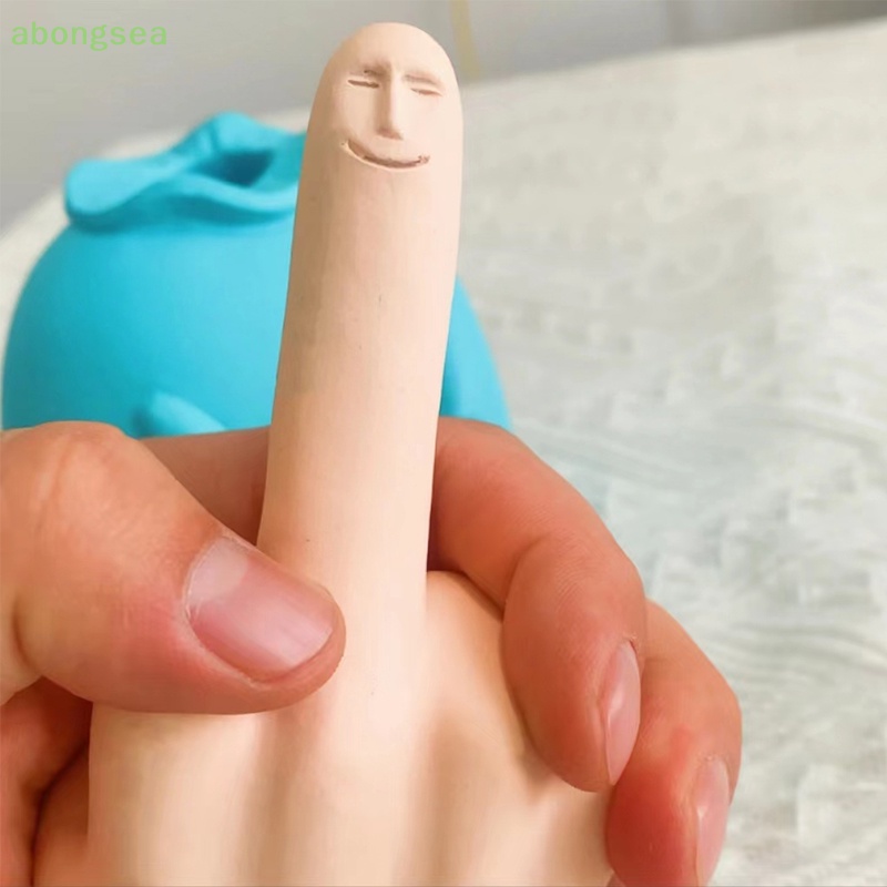 Abongsea Mô Hình Đồ Chơi Ngón Tay Giữa Cười Trang Trí Bàn Làm Việc Đẹp Mắt