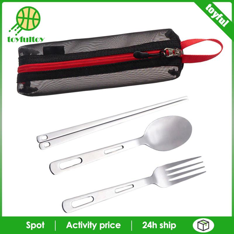 Bộ Dụng Cụ Ăn Uống Bằng Thép Không Gỉ Có Thể Tái Sử Dụng