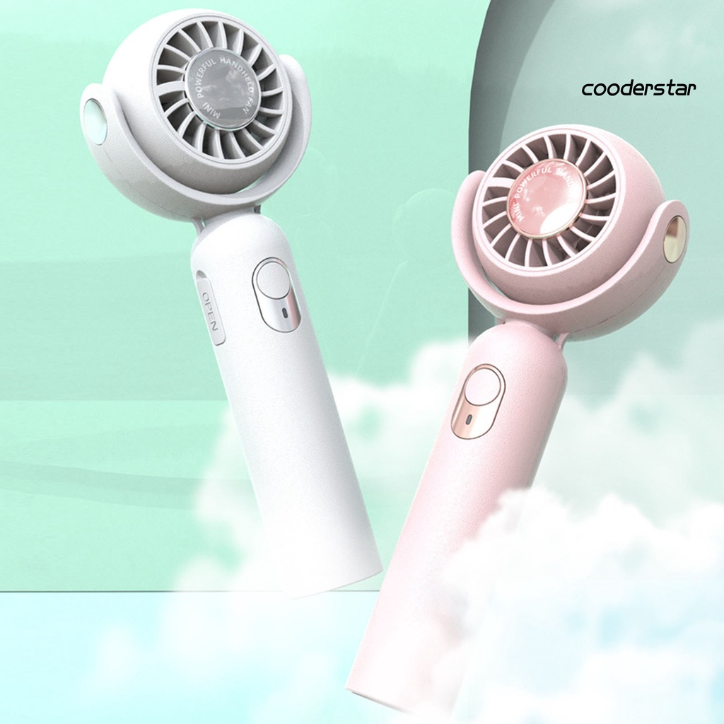 Quạt Làm Mát Cầm Tay 1200mAh Có Dây Đeo Đầu Lắc Tiếng Ồn Thấp Có Thể Sạc Lại Bằng Cổng USB