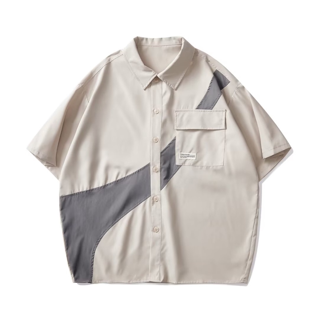 Áo Sơ Mi Ngắn Tay Dáng Rộng Phong Cách Nhật Bản Thời Trang Mùa Hè Dành Cho Nam