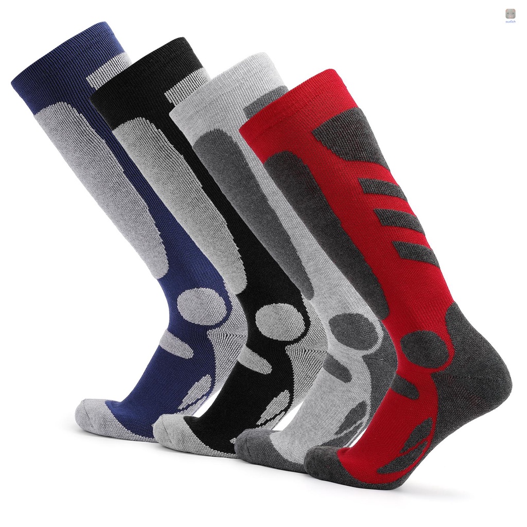 Set 2 Đôi Vớ Thể Thao Trượt Tuyết Dệt Kim Dày Thoáng Khí Nhanh Khô Chống Mài Mòn LIXADA Dành Cho Nam