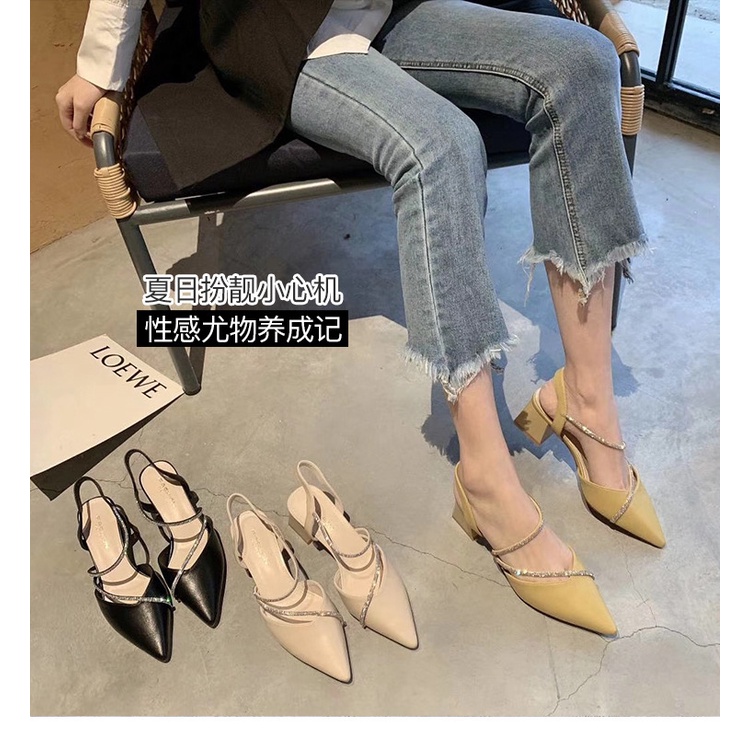 Sandal Cao Gót Mũi Nhọn Thiết Kế Mới Thời Trang Dành Cho Năm 2023