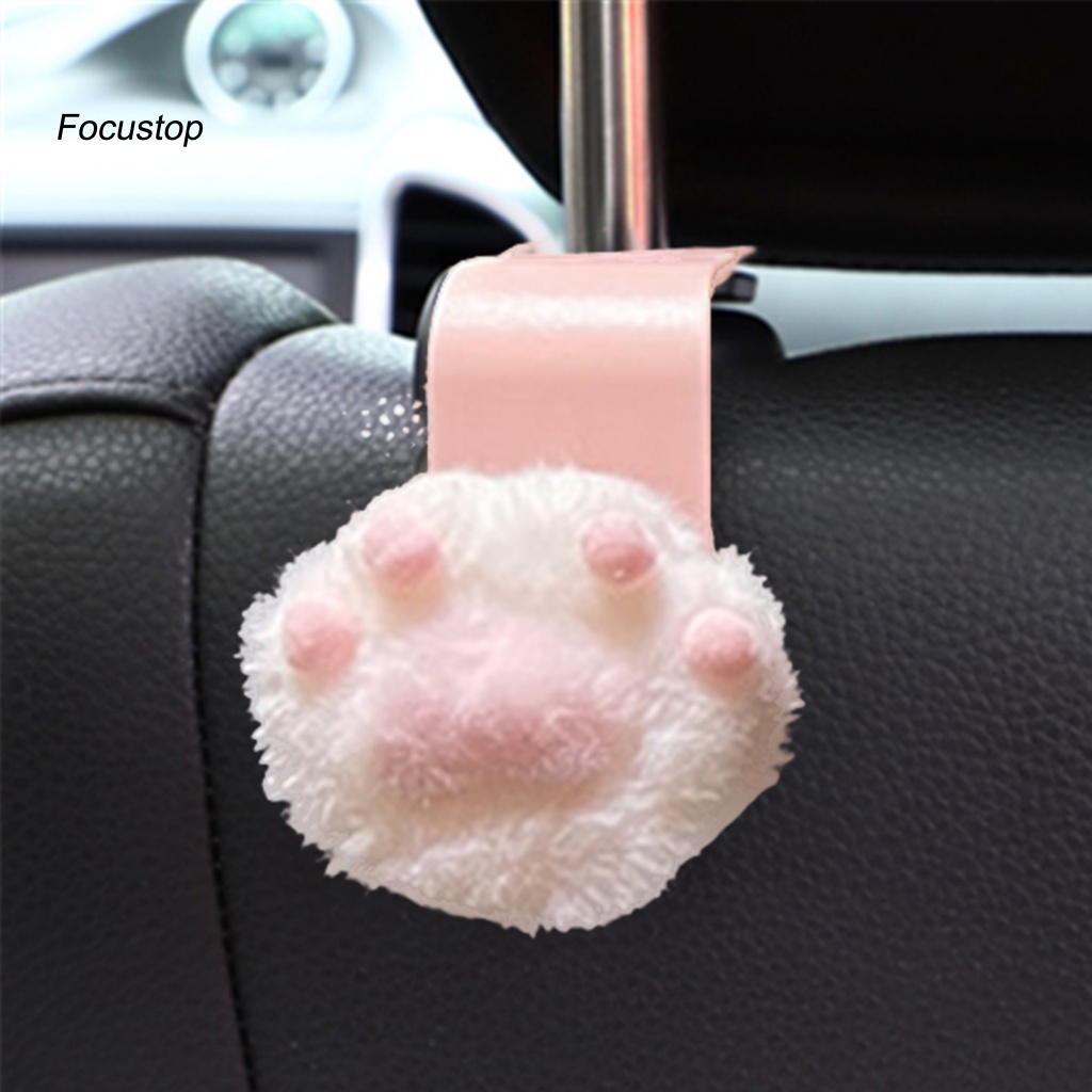 Set 2 Móc Treo Đồ Gắn Ghế Sau Xe Hơi Hình Chân Mèo Bằng ABS Tiện Dụng