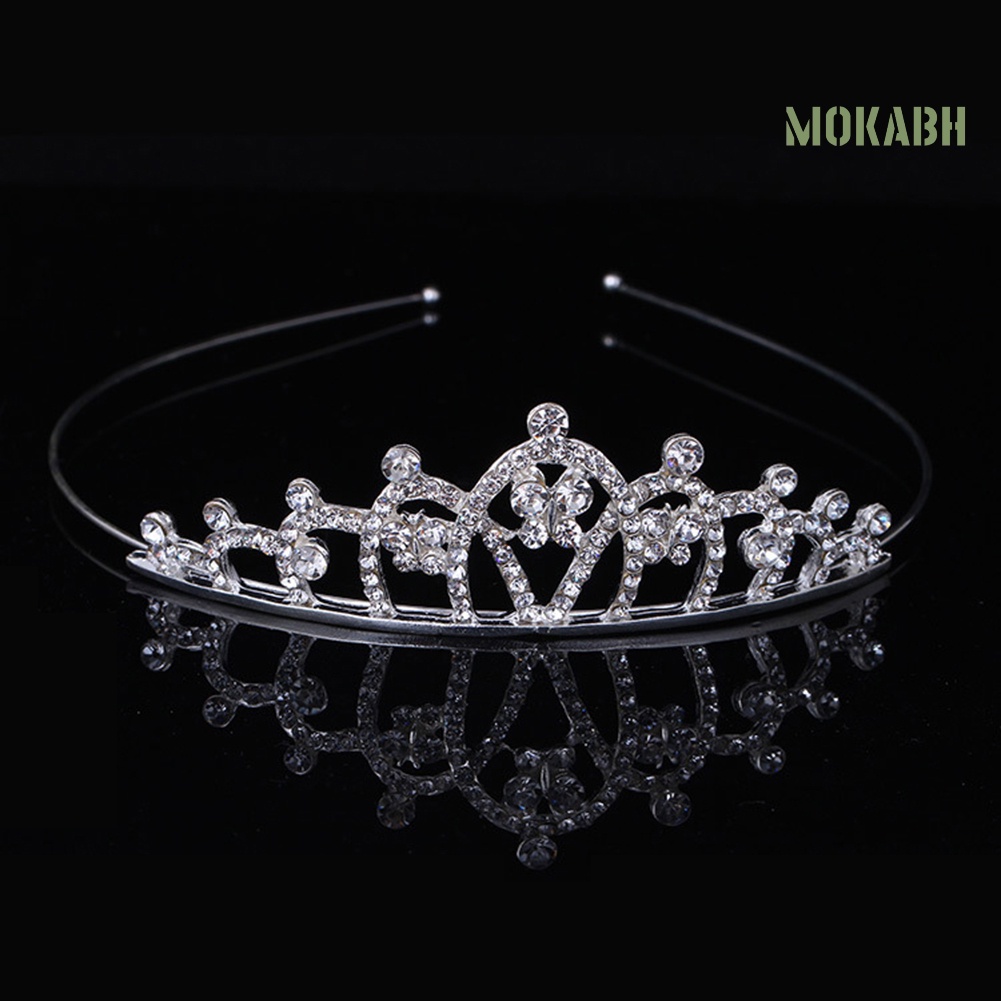 [Mok Abh] Cài Tóc Hình Vương Miện Có Đính Đá Đáng Yêu Cho Bé Gái