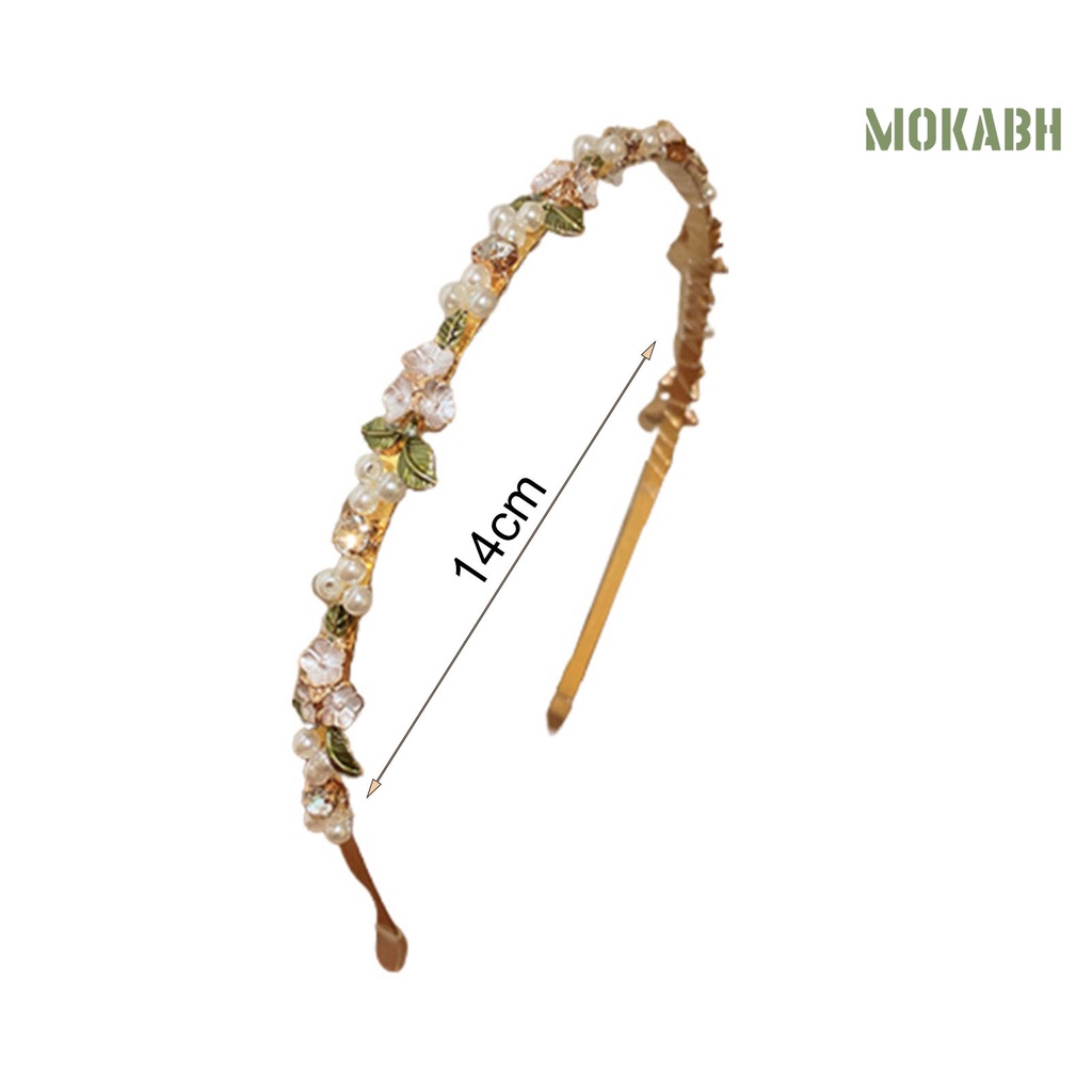 Băng Đô Mạ Vàng Đính Đá Chống Trượt Thời Trang Cho Nữ