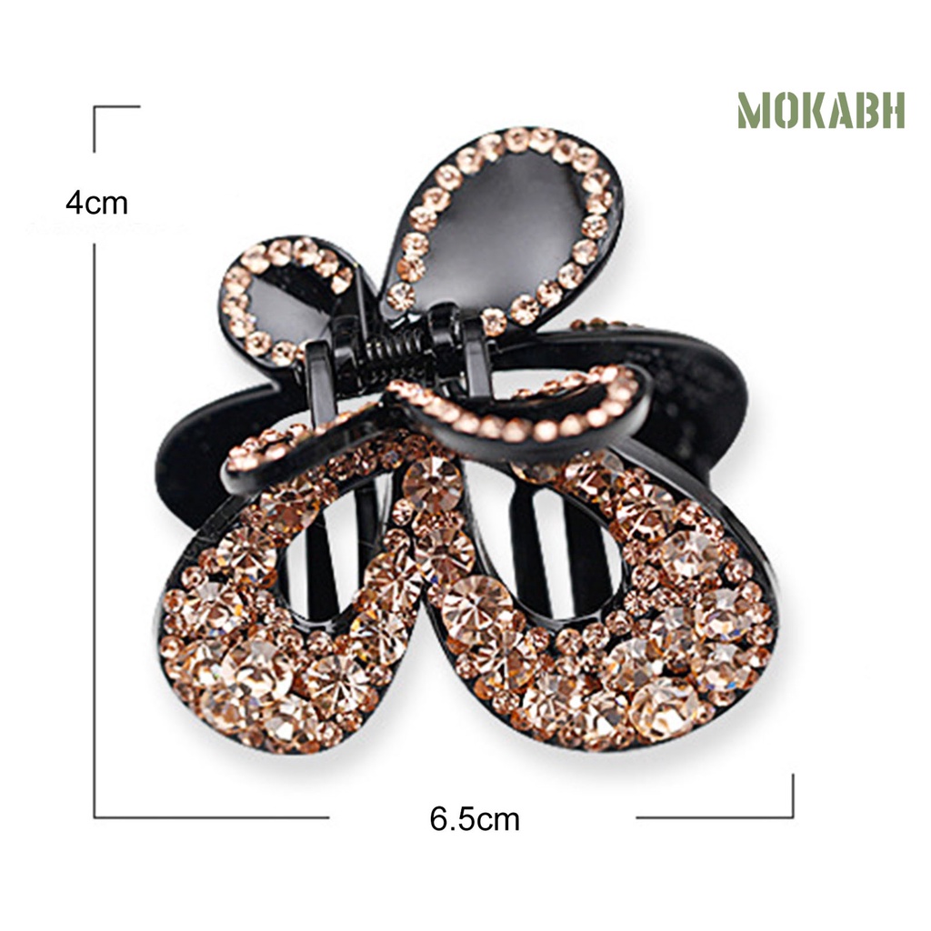 Kẹp Tóc Hình Bướm Bằng Nhựa Đính Đá Lấp Lánh Thời Trang Cho Nữ
