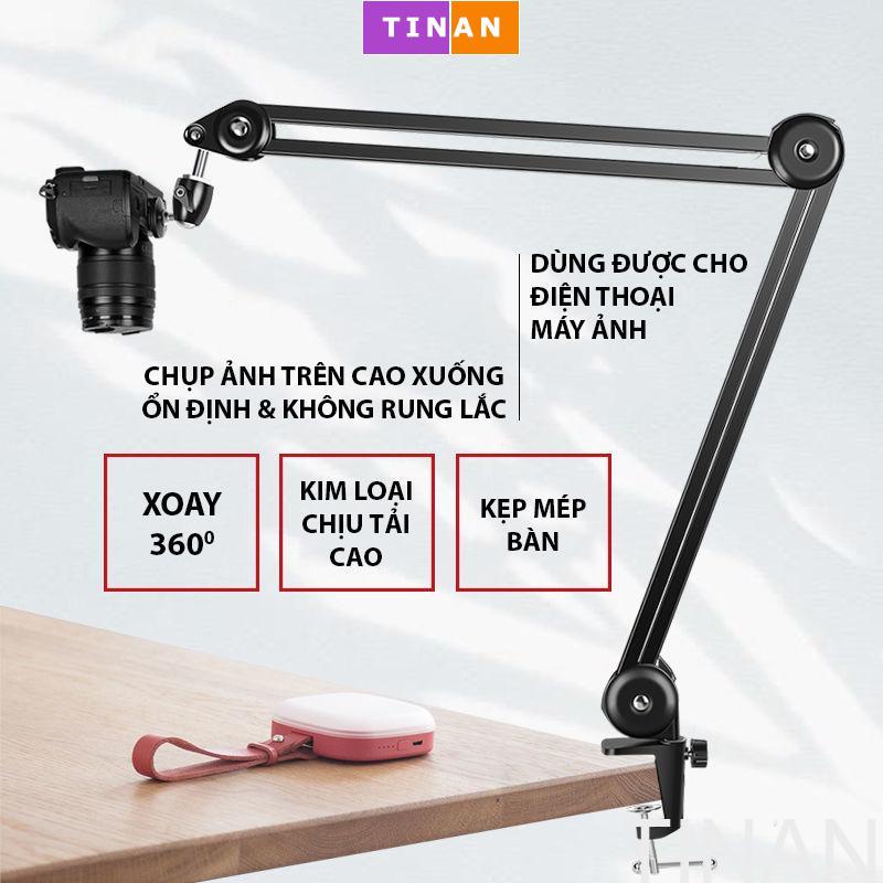 Giá Treo Máy Ảnh, Điện Thoại T52 Kẹp Mép Bàn, Dùng Cho Chụp Sản Phẩm, Quay Video Ngắn