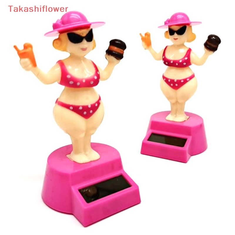 (Takashiflower) Búp Bê Nhảy Múa Lắc Đầu Sử Dụng Năng Lượng Mặt Trời Trang Trí Nội Thất Xe Hơi