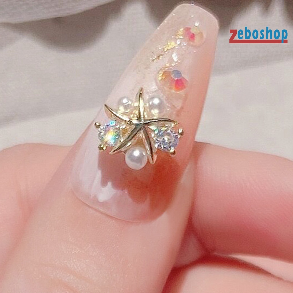 Phụ Kiện Đá Trang Trí Móng Tay Hình Sao Biển Siêu Nhẹ DIY