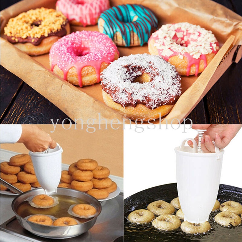 Khuôn Làm Bánh Donut Hình Tròn Thiết Kế Độc Đáo Tiện Dụng Cho Nhà Bếp DIY