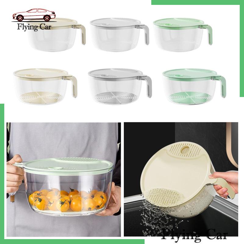 Set 2 Rổ Lọc Dùng Để Vo Gạo / Khoai Tây Chiên