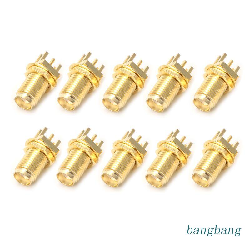 Set 10 Đầu Nối Thẳng Cổng Cắm SMA PCB Chuyên Dụng