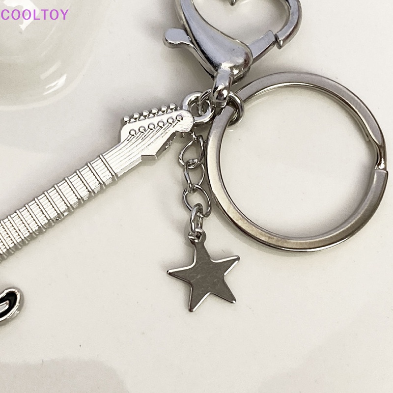 Cooltoy Y2k Móc Chìa Khóa Hình Trái Tim Ngôi Sao / Trái Tim Màu Trắng Đen Phong Cách Vintage Ngọt Ngào Thời Trang Làm Quà Tặ