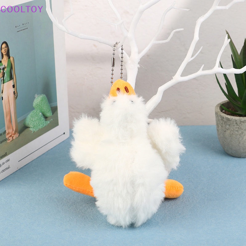 Móc Khóa Hình Ngỗng Trắng Nhồi Bông Hoạt Hình Dễ Thương