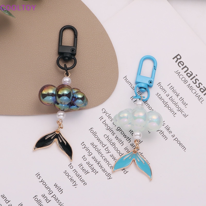 Móc Khóa Hình Đuôi Cá Đính Ngọc Trai Thời Trang Dành Cho Nữ