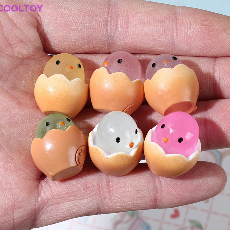 Set 6 Đồ trang trí Động Vật Bằng Nhựa Phát Quang Dễ Thương Trang Trí Nhà Búp Bê