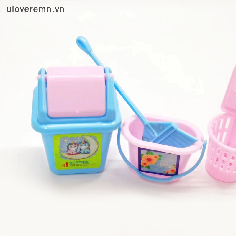 Set 5 Giỏ Rác Mini Tỉ Lệ 1: 12 Cho Nhà Búp Bê