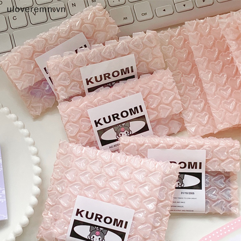 Uloveremn Set 10 Túi Bong Bóng Hình Trái Tim Kawaii Có Đệm Đóng Gói Hàng Cho Doanh Nhân