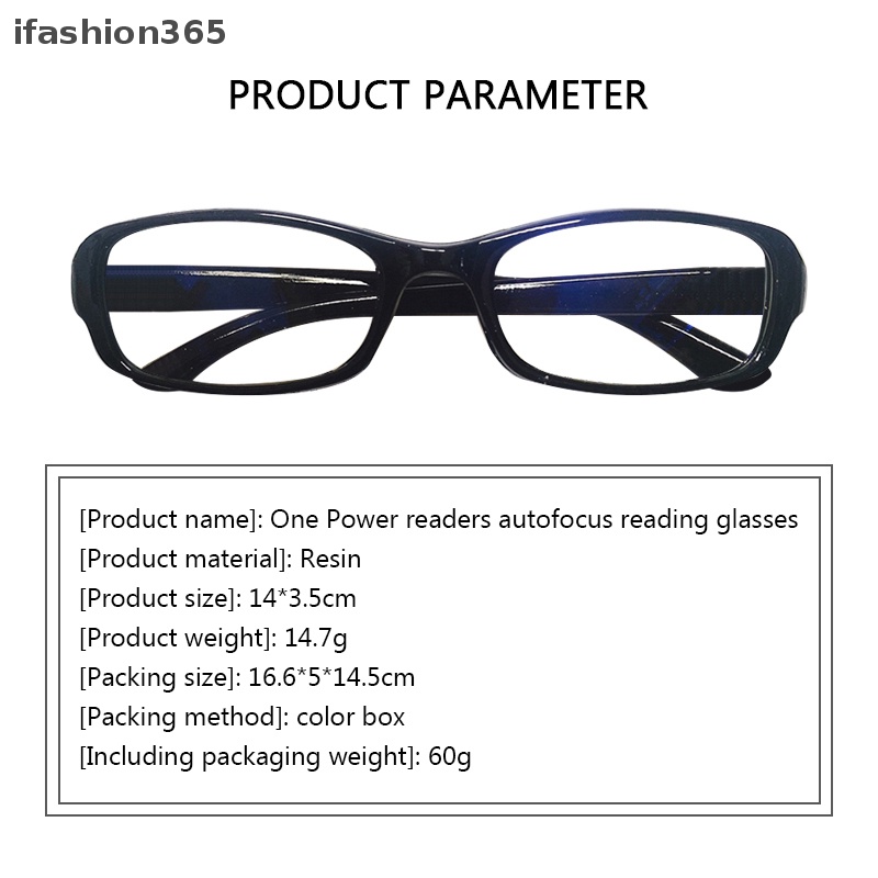 Kính Đọc Sách Tự Động Điều Chỉnh Điện Áp ifashion365 + 50 Đến + 250 Dual Focus