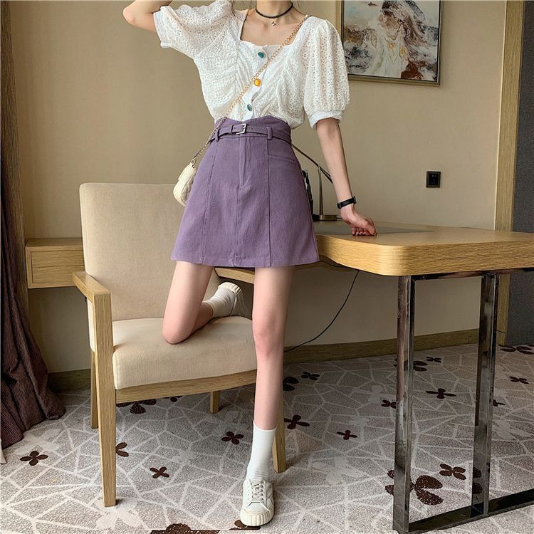 Chân Váy Denim Chữ a Lưng Cao Dáng Ôm Thời Trang Mùa Hè Cho Nữ