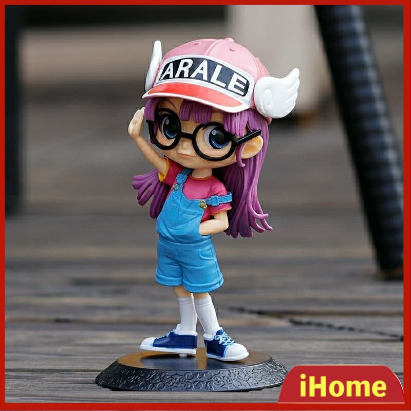 Tóc hồng Arale IQ Dr. Xiaoyun Trang Trí Qposket Hình Mô Hình Trang Trí Bánh Quà Tặng Trẻ Em