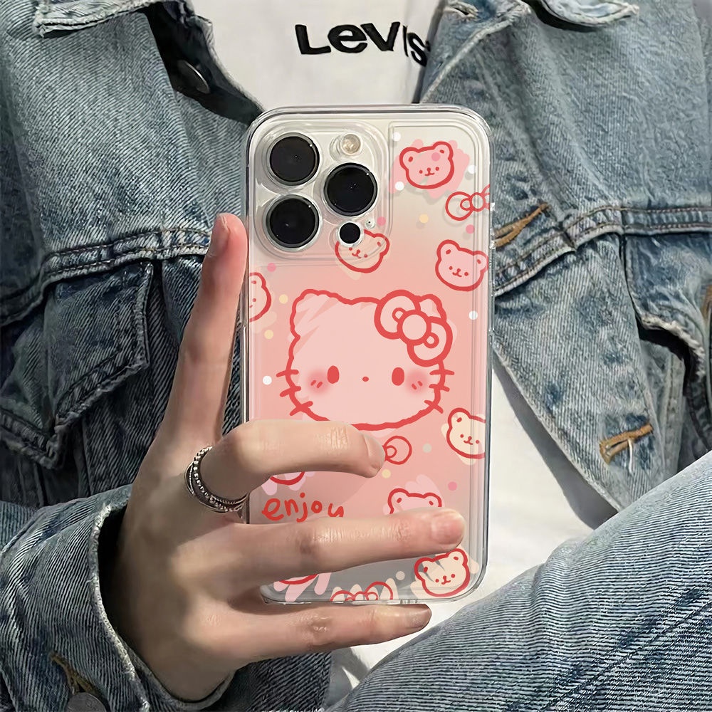 ✅Ốp Điện Thoại Mềm Hình Gấu Hồng Chống Sốc Cho Iphone plus11iPhone12KT 14pro 6In78 13max RID5