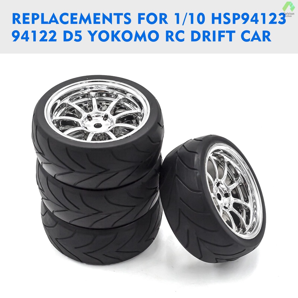Set 4 Bánh Xe Thay Thế Chuyên Dụng Cho Xe Điều Khiển HSP94123 94122 D5 yokomo RC 1 / 10