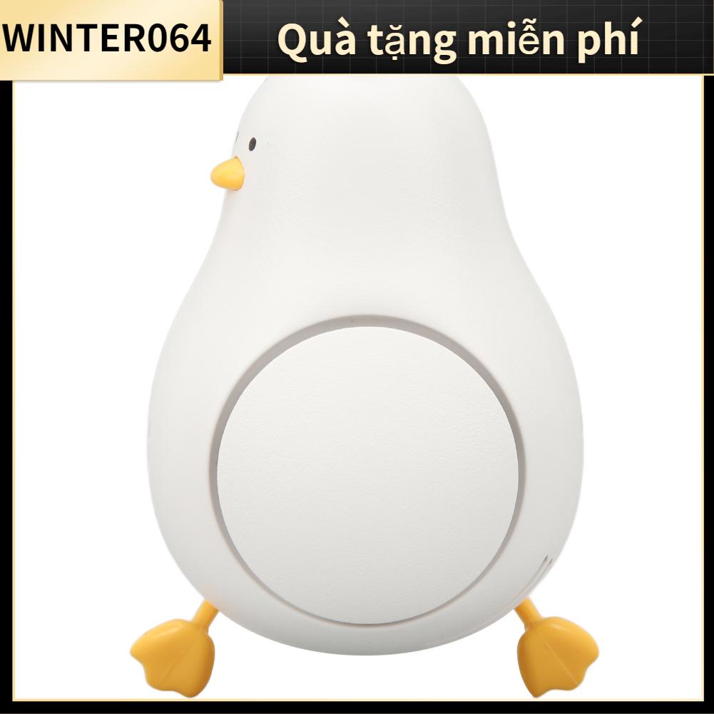 Winter064 Quạt Treo Cổ Hình Con Vịt Nhỏ Sạc USB Vòng Có Dây Tích Hợp Pin