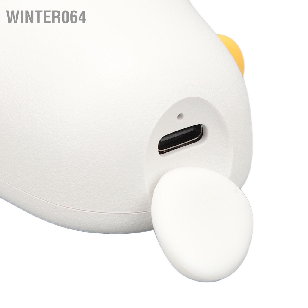 Winter064 Quạt Treo Cổ Hình Con Vịt Nhỏ Sạc USB Vòng Có Dây Tích Hợp Pin