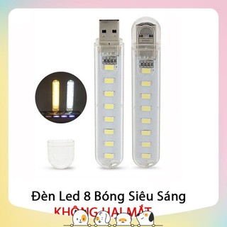 Đèn USB 8 Led Và 24 Led Trong Suốt Siêu Sáng