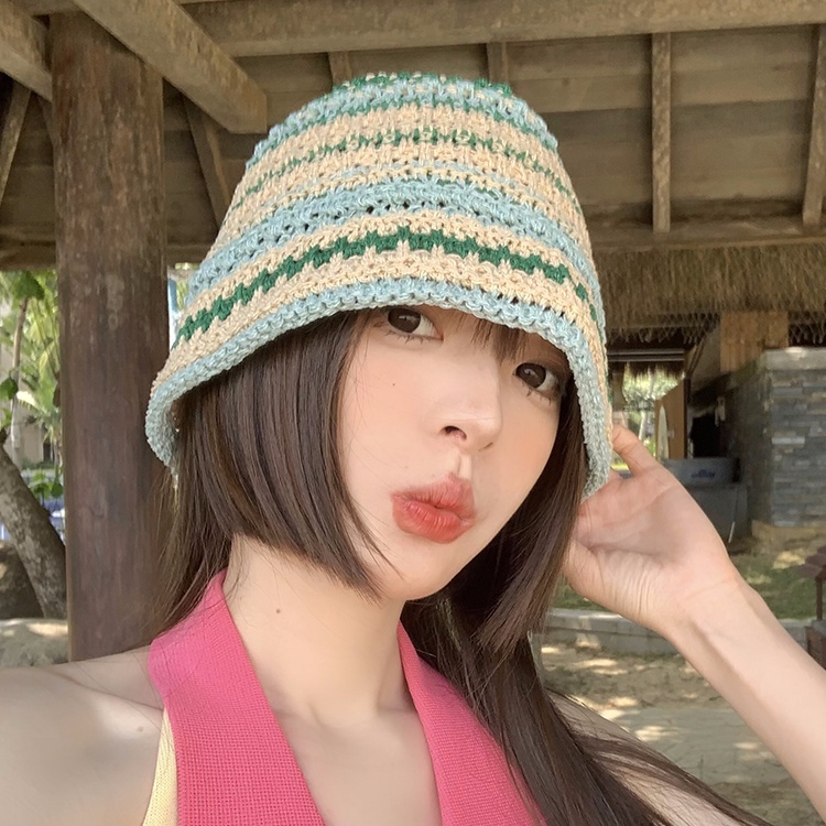 Nón Tai Bèo Đan Len Chống Tia Uv Thoáng Khí Thời Trang