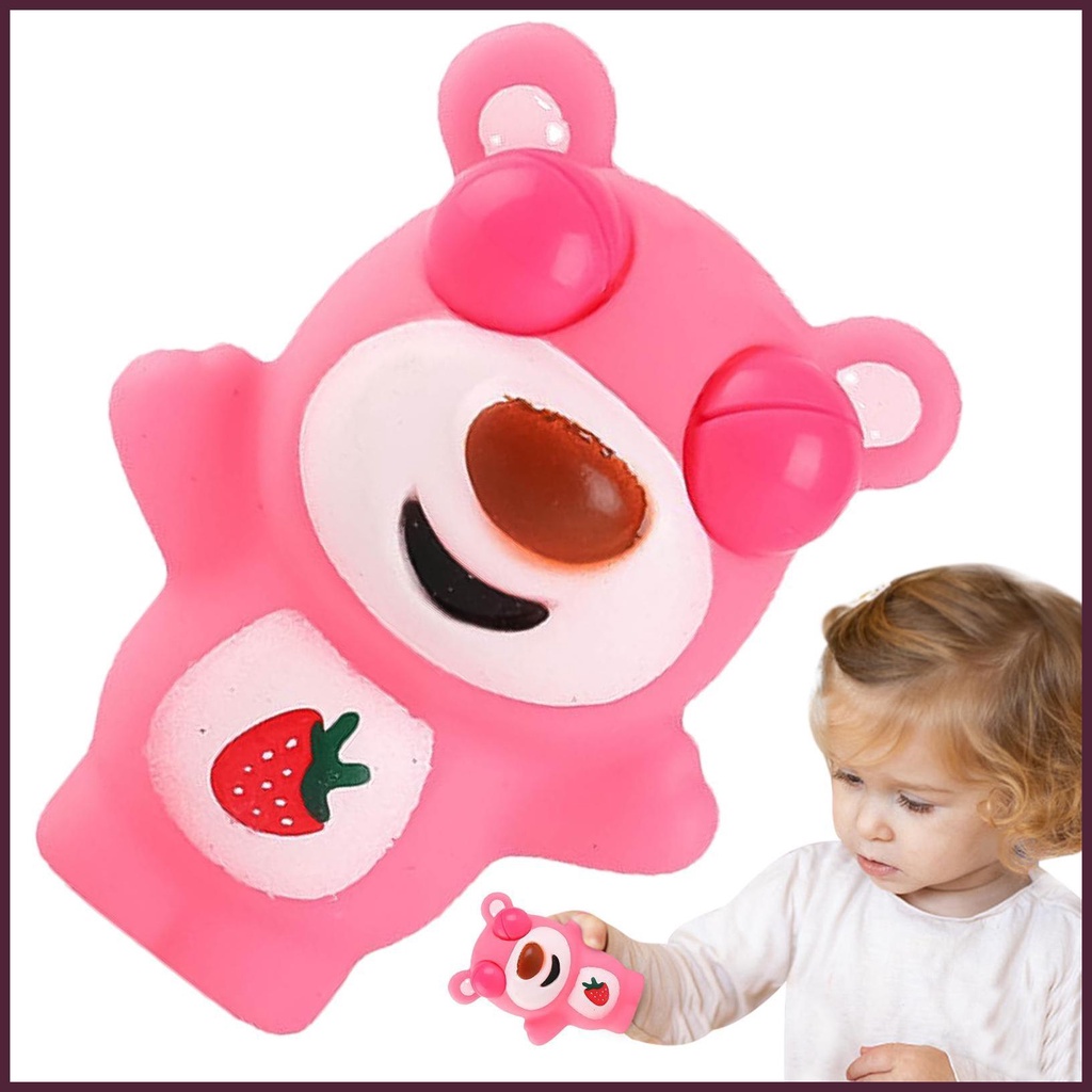 Móc Khóa Hình Gấu Dâu Tây Dễ Thương Vui Nhộn