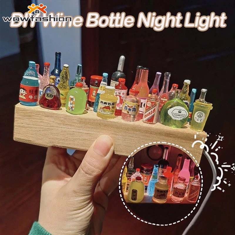 Đèn Ngủ Để Bàn Hình Chai Rượu Sáng Tạo Dùng Làm Quà Tặng Sinh Nhật / Lễ Tốt Nghiệp DIY