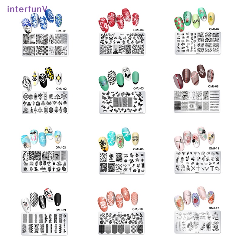 [InterfunV] Đĩa In Móng Nghệ Thuật Graffiti Mẫu Mới 2023 [Mới]