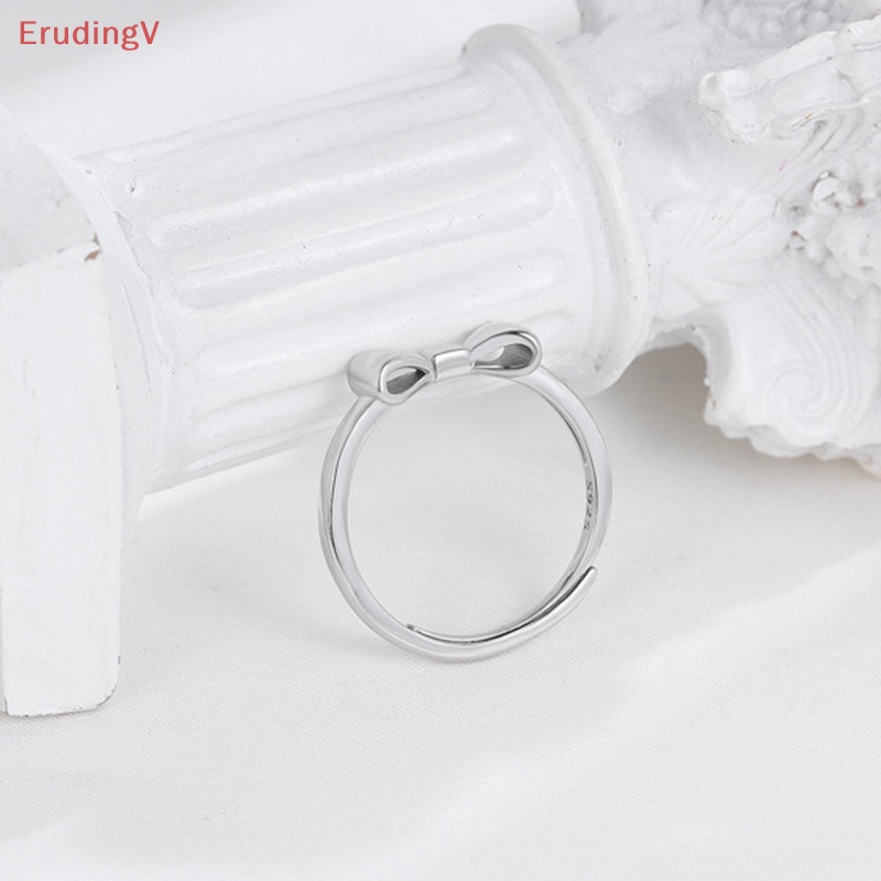 [ErudingV] Nhẫn Bạc Họa Tiết Nơ Đơn Giản Cá Tính Thời Trang Retro Cao Cấp Có Thể Điều Chỉnh Được Dành Cho Nữ [Mới]