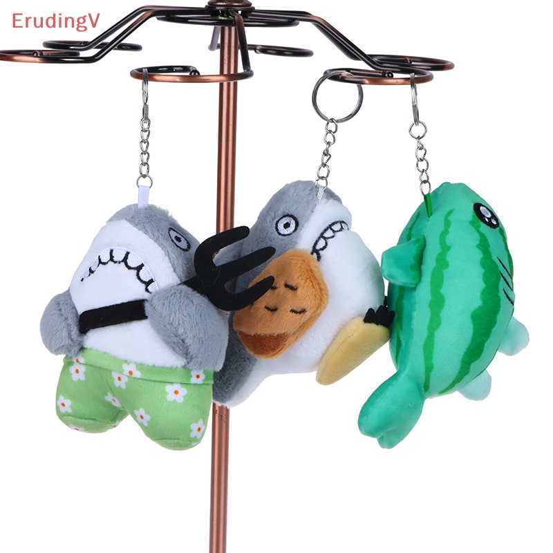 [ErudingV] Móc Khóa / Ba Lô / Túi Xách Hình Cá Mập Nhồi Bông Mềm Mại Trang Trí Xe Hơi / Quà Tặng Trẻ Em