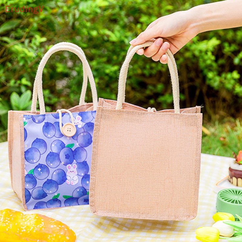 Túi Xách Mua Sắm Vải Canvas In Họa Tiết Hoạt Hình Dễ Thương