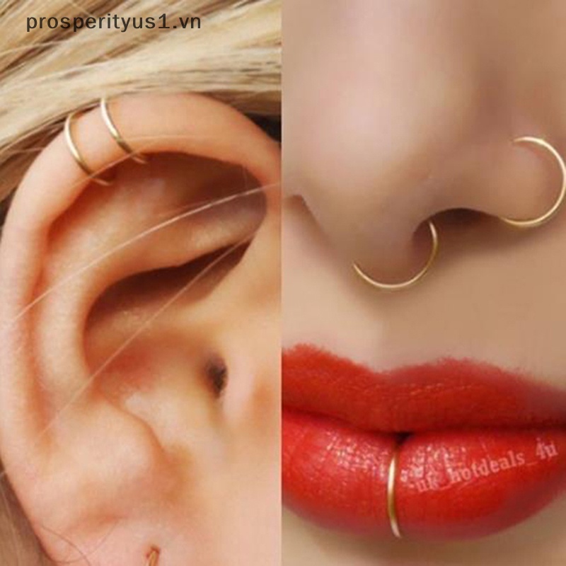 Set 1 / 40 / 60 Khuyên Mũi Bằng Thép Không Gỉ Cá Tính [VN] [VN]