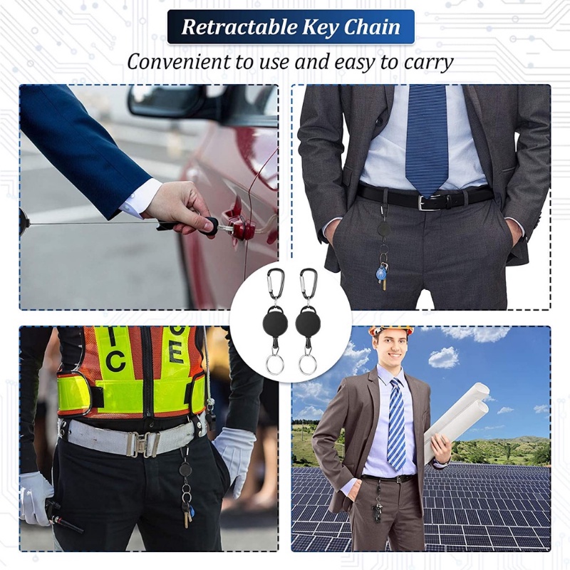 Móc Chìa Khóa / Túi Đựng Thẻ ID Đa Năng Chống Thất Lạc Có Thể Thu Gọn