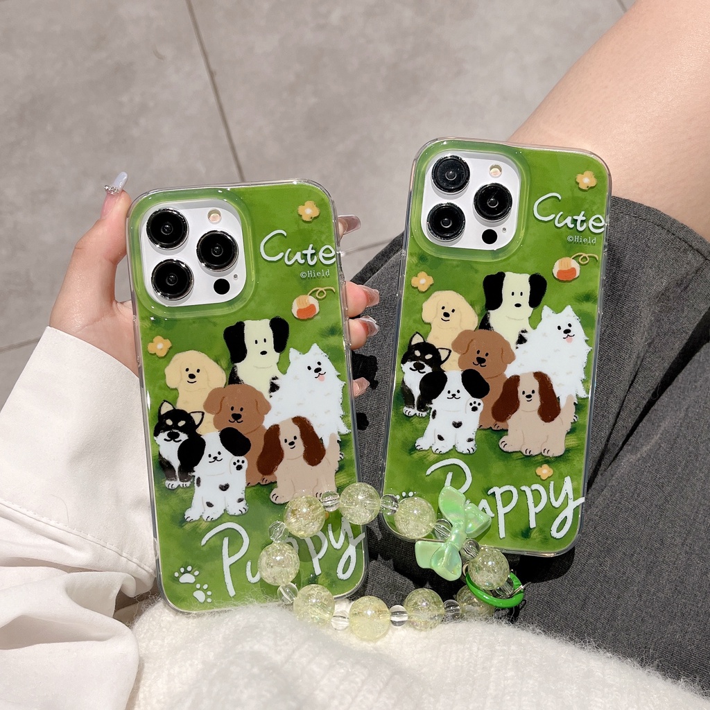 Ốp Điện Thoại IMD Hai Mặt Chống Sốc Kèm Dây Đeo Cho Apple IPhone 14 13 12 11 Pro Max