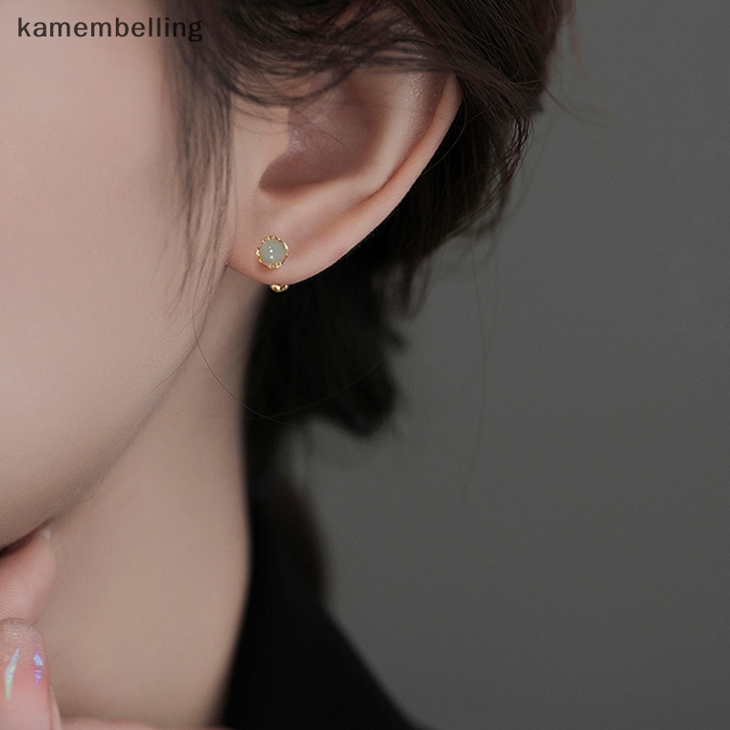 1 Đôi Khuyên Tai Ngọc Bích Dạng Xoắn Ốc Cho Nữ