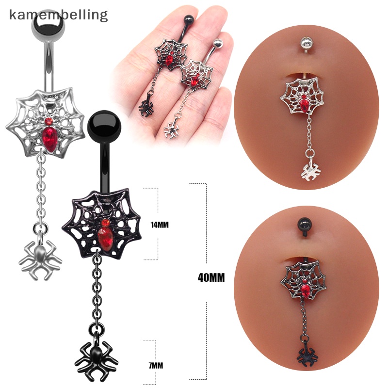 Khuyên Rốn Hình Nhện Đính Đá Zircon Thời Trang Cho Nữ