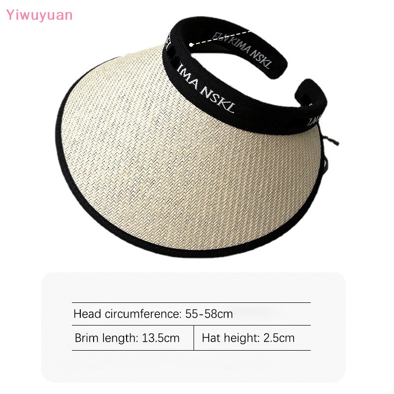 < Yiwuyuan > Mũ Cói Chống Nắng Mùa Hè Hở Chóp Gấp Gọn Được Cho Nữ Đi Biển Ngày Lễ Mới