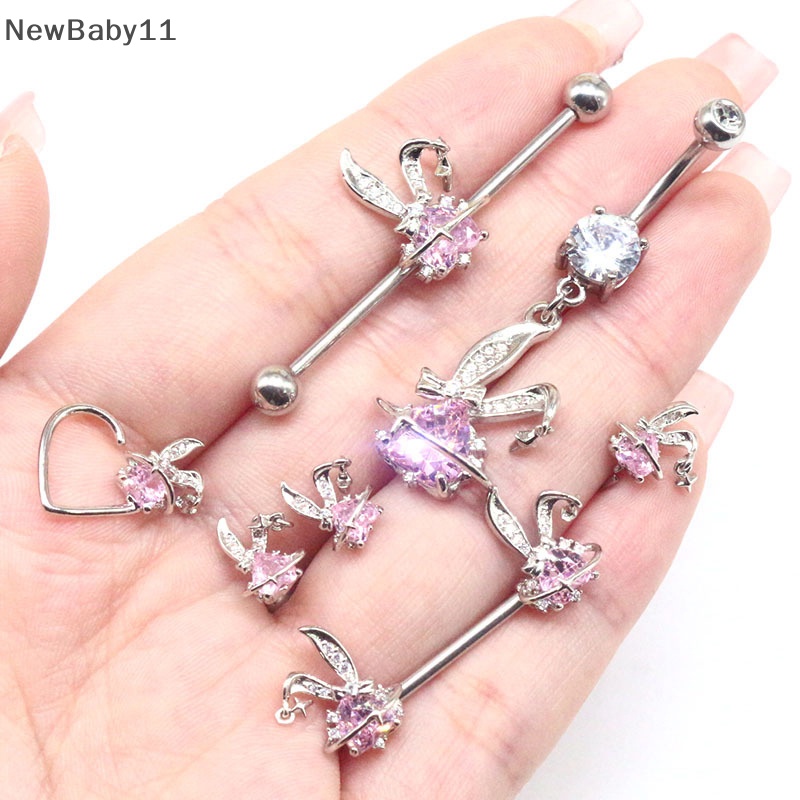 Khuyên Xỏ Rốn Hình Thỏ Hồng Thời Trang Cá Tính