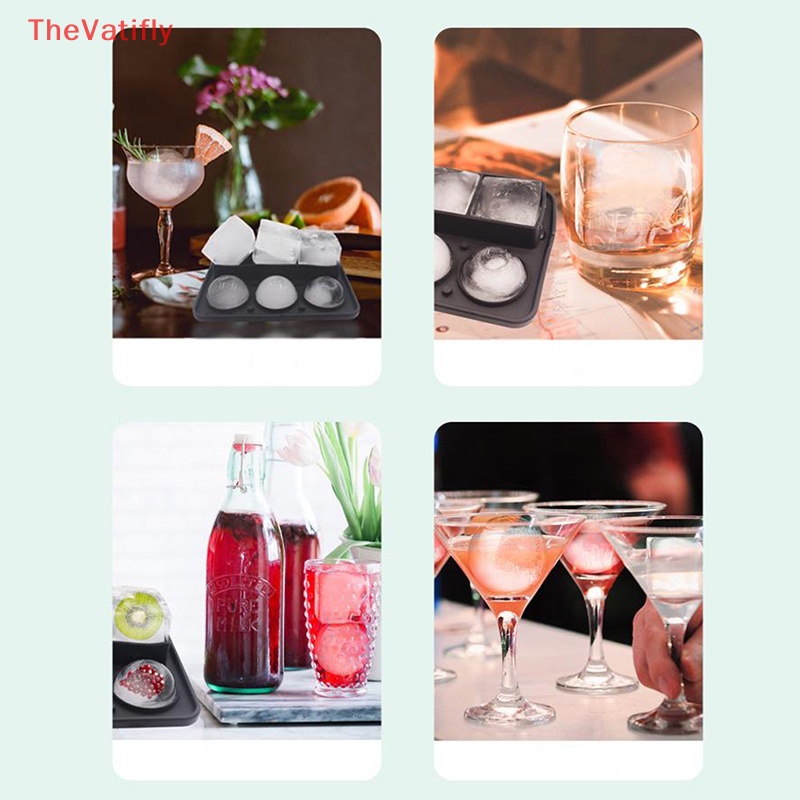 Khuôn Silicone Làm Đá Viên 3 Lỗ Hình Tròn Và Vuông Có Thể Tái Sử Dụng